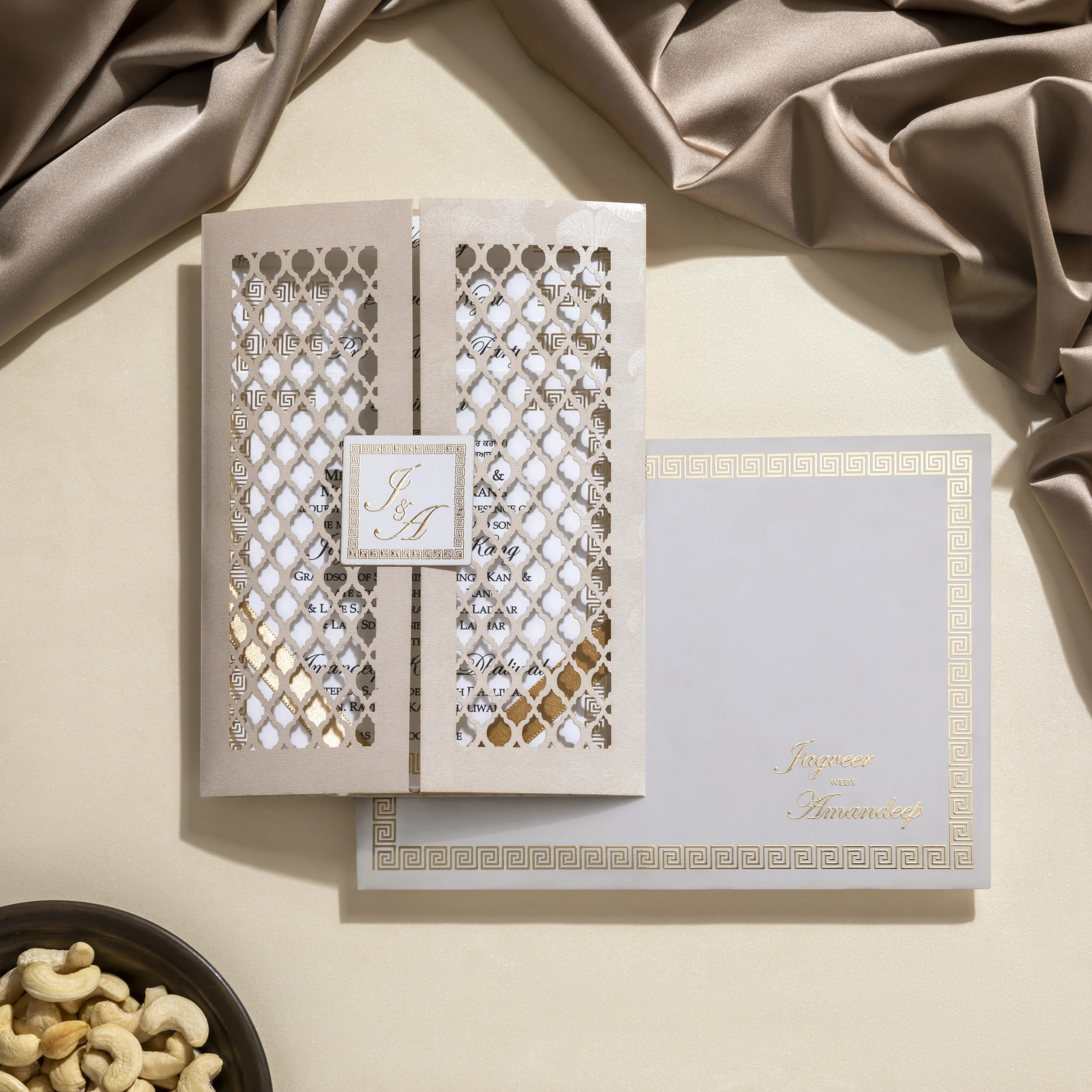 Laser-cut stationery detail