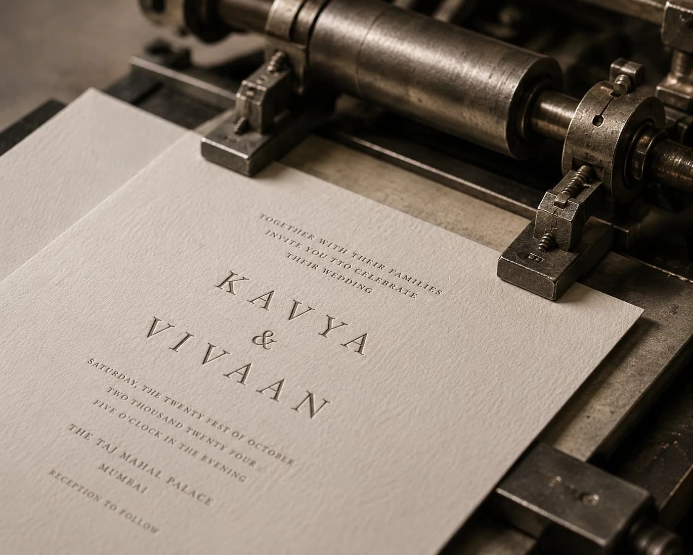 Letterpress materials and invitation design board