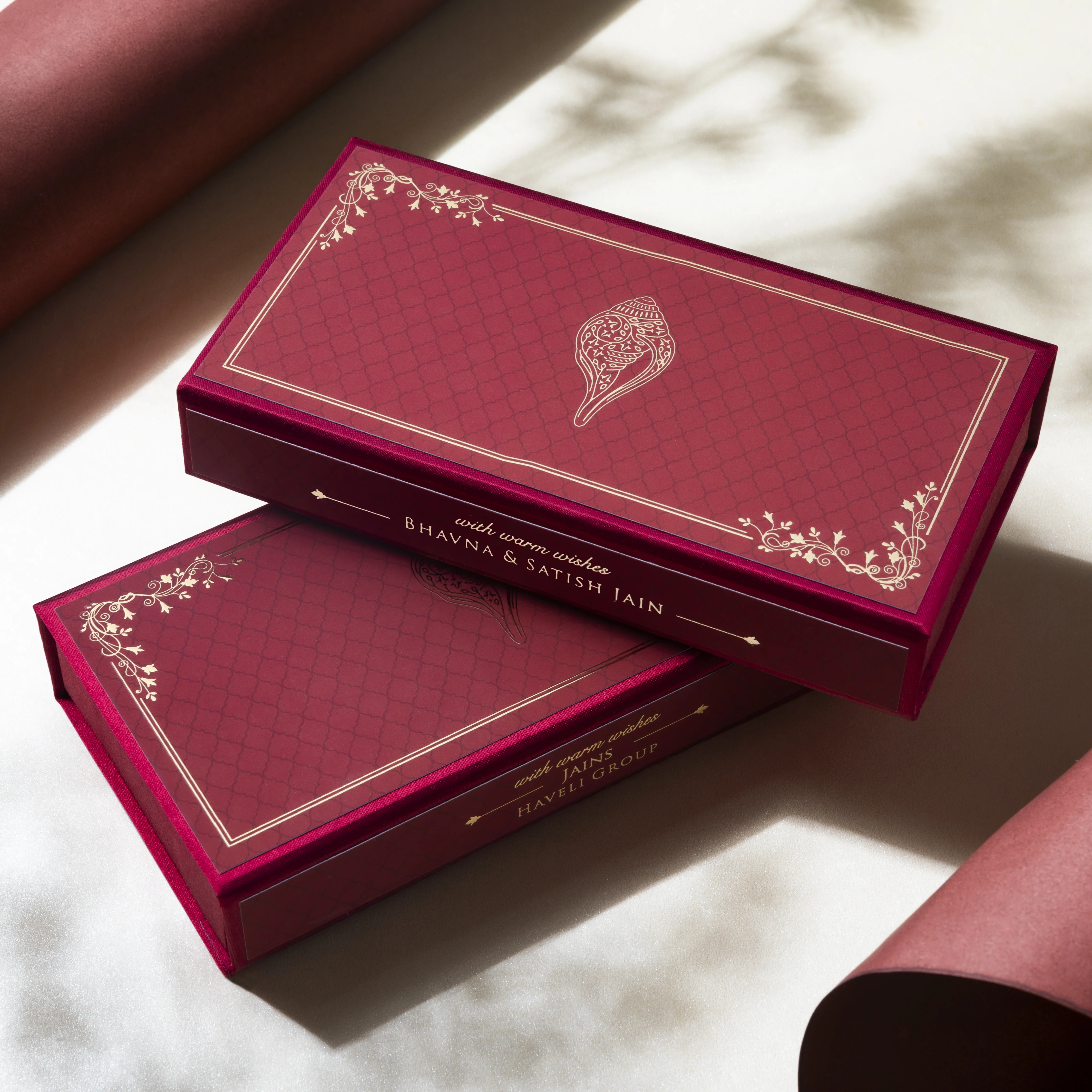 Securely packaged invitations ready for delivery